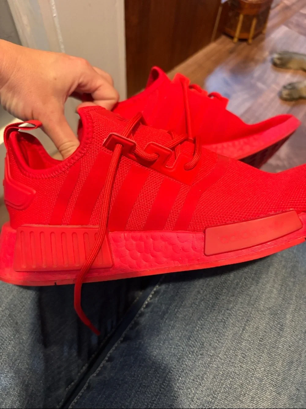 adidas Originals NMD_R1 Men's Scarlet Triple Red Shoes Size 7